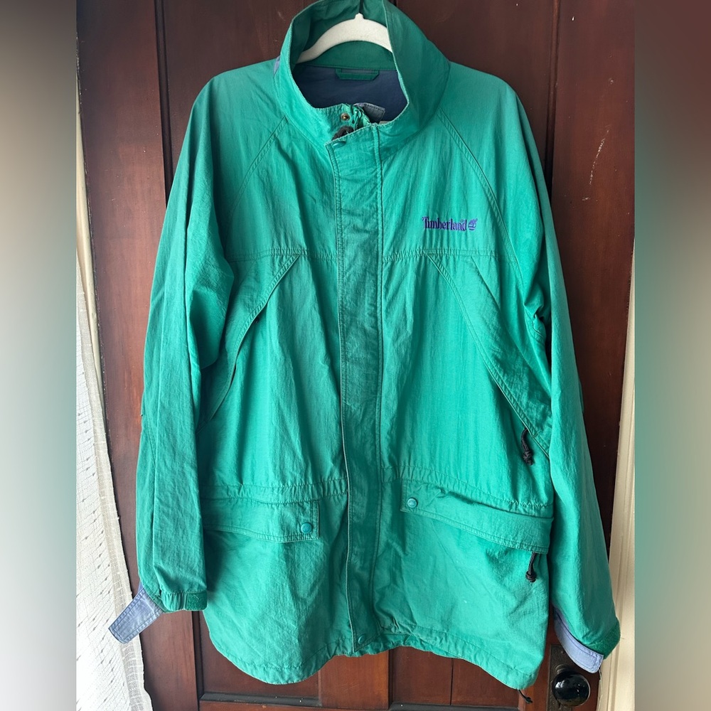 Vintage Timberland WeatherGear Field Jacket Teal/Blue 1990s Men’s Large